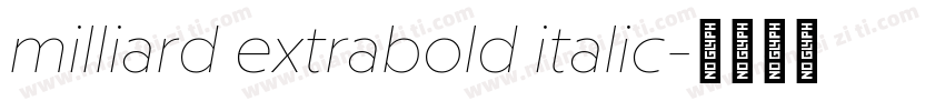 milliard extrabold italic字体转换